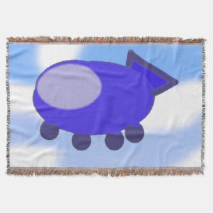 Popcorn Anime Blaues Raumschiff Wolken  Decke