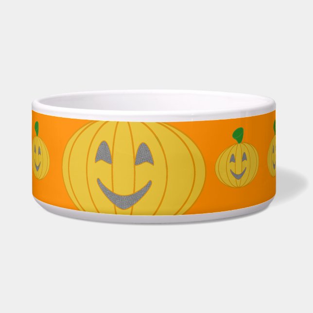 Popcorn Anime Halloween fröhliche Pumpkins Pet Bow Napf (Vorderseite)