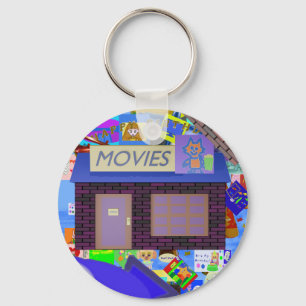 Popcorn Anime Movies Schlüsselanhänger