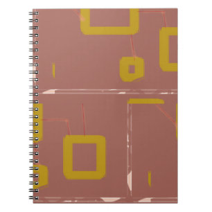 Popcorn Anime Stoneage Circuit Brown Geometric Notizblock