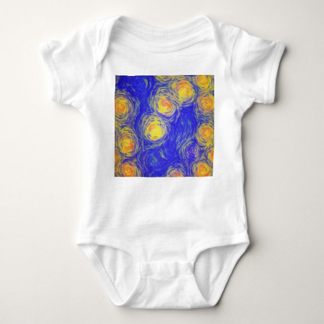 Popcorn Art Baby Strampler (Vorderseite)