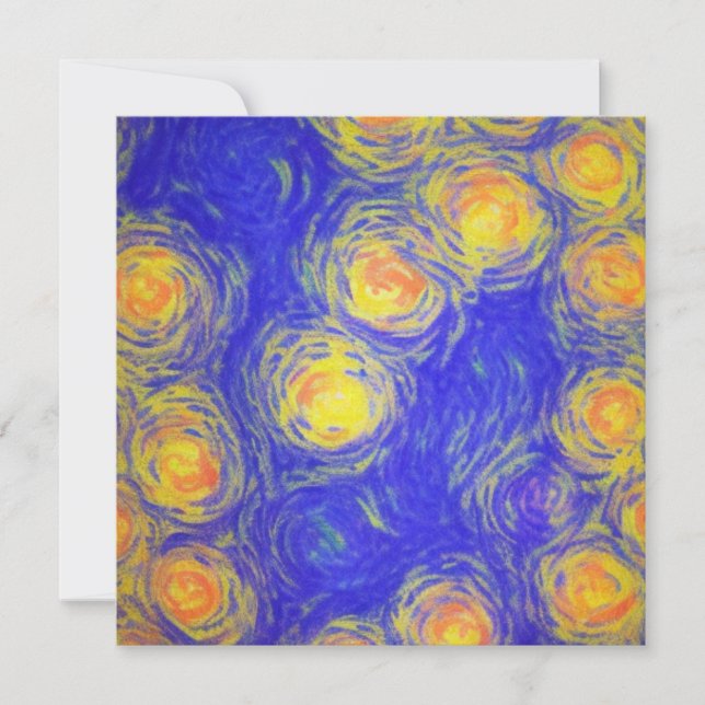 Popcorn Art Einladung (Vorderseite)