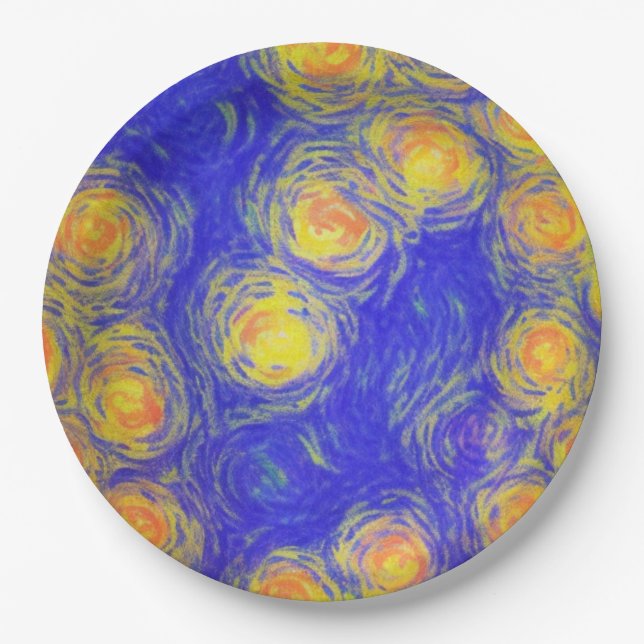 Popcorn Art Pappteller (Vorderseite)