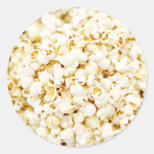 Popcorn-Aufkleber Runder Aufkleber (Vorderseite)