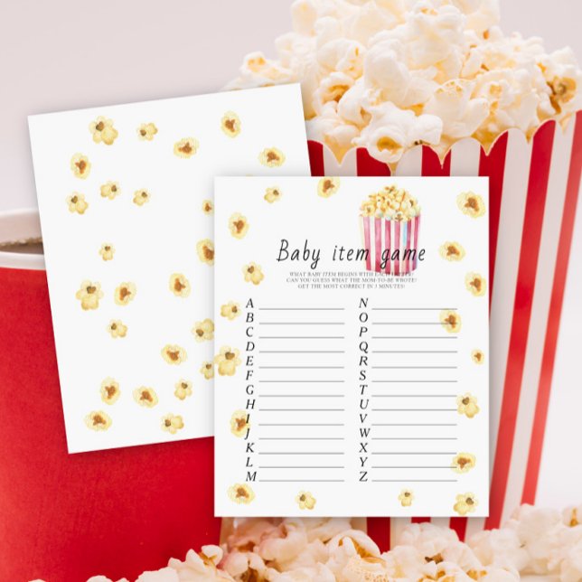 Popcorn - Baby Item Game. Baby Shower Game (Von Creator hochgeladen)