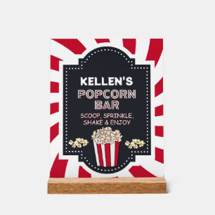 Popcorn-Bar - Acryltabellenzeichen für Party Acrylschild