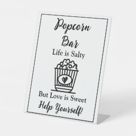 Popcorn-Bar | Hochzeitszeichen Sockelschild