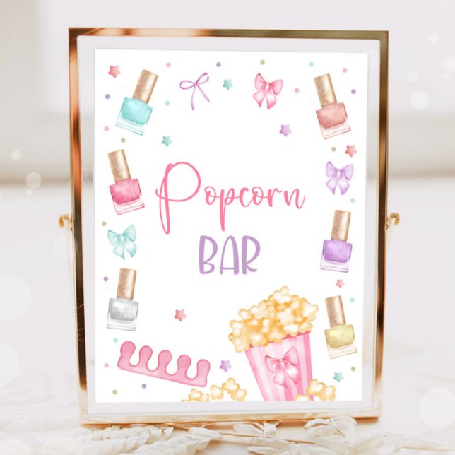 Popcorn Bar Mani-Pedi Party Manicure Pedicure Girl Poster (Von Creator hochgeladen)