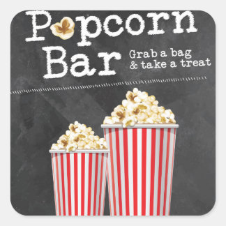 Popcorn-Bar Stickers