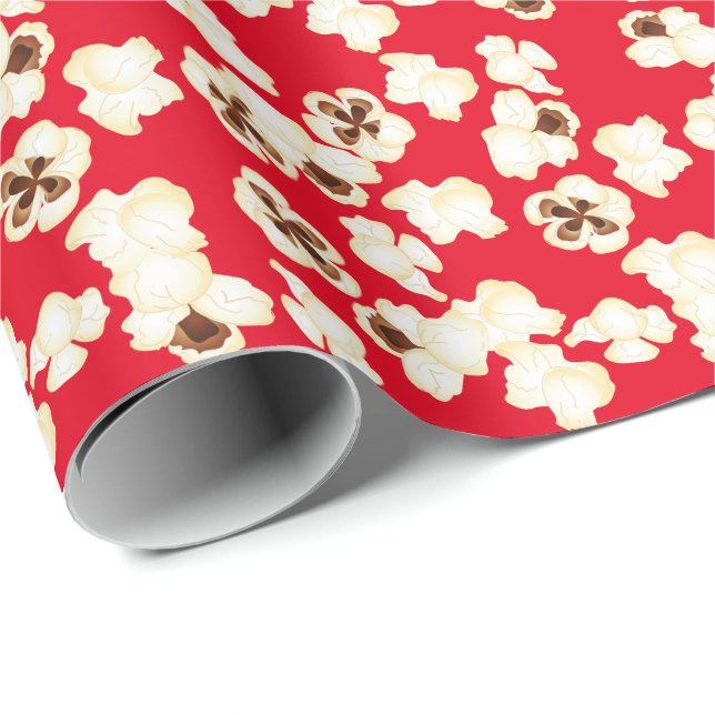 Popcorn Birthday Party Movie Theater Geschenkpapier (Rolleneckpunkt)