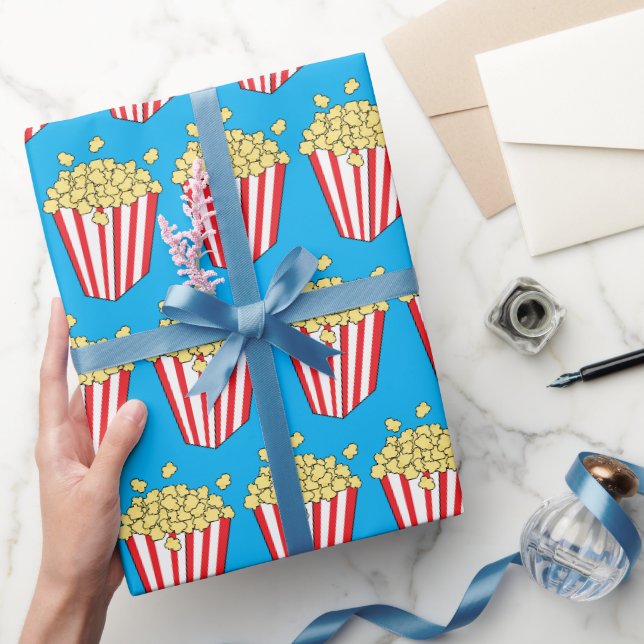 Popcorn Buckets Spaß Film Lover Geschenkpapier (Schenken)