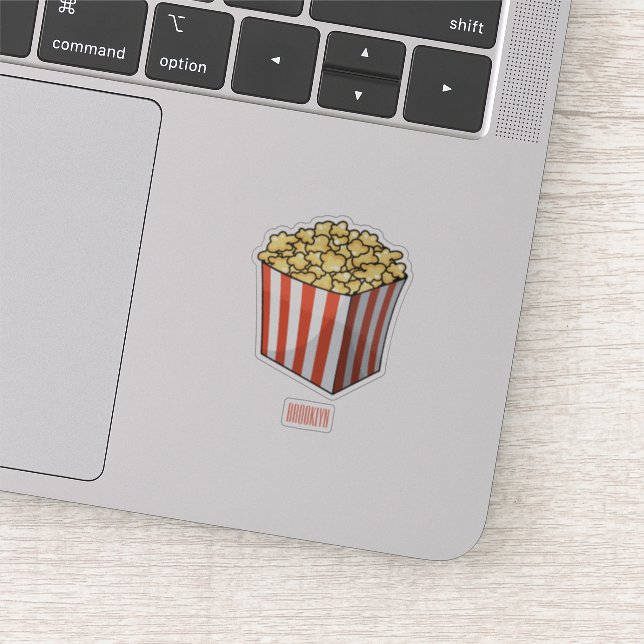 Popcorn-Cartoon-Abbildung Aufkleber (Ausschnitt)