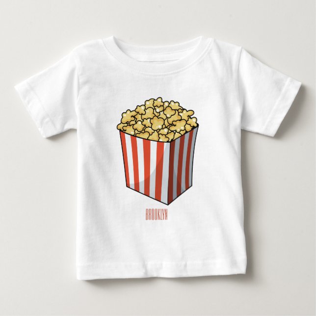 Popcorn-Cartoon-Abbildung Baby T-shirt (Vorderseite)