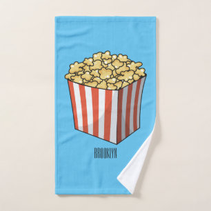 Popcorn-Cartoon-Abbildung Badhandtuch Set