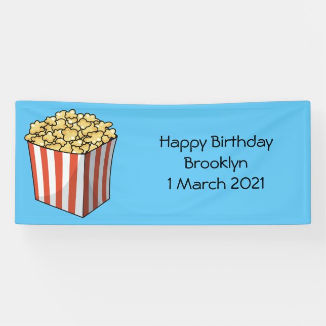 Popcorn-Cartoon-Abbildung Banner (Horizontal)