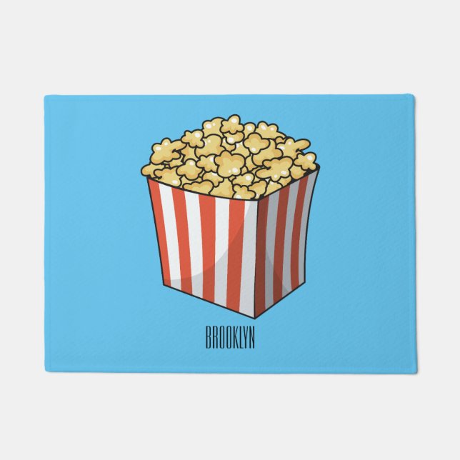 Popcorn-Cartoon-Abbildung Fußmatte (Vorderseite)
