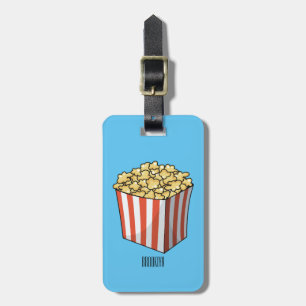 Popcorn-Cartoon-Abbildung Gepäckanhänger