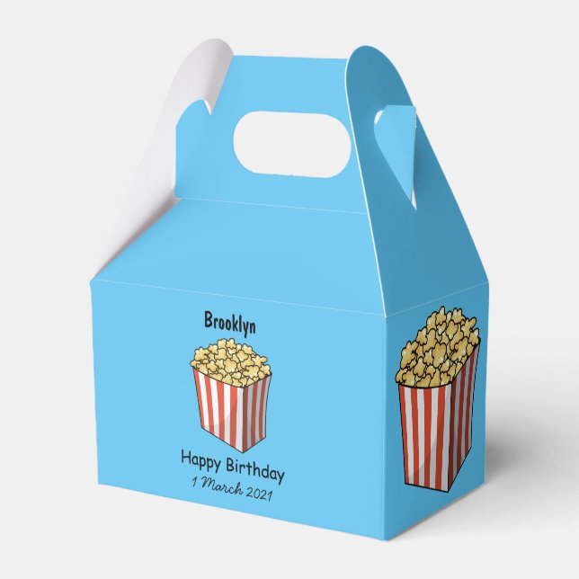 Popcorn-Cartoon-Abbildung Geschenkschachtel (Vorderseite)