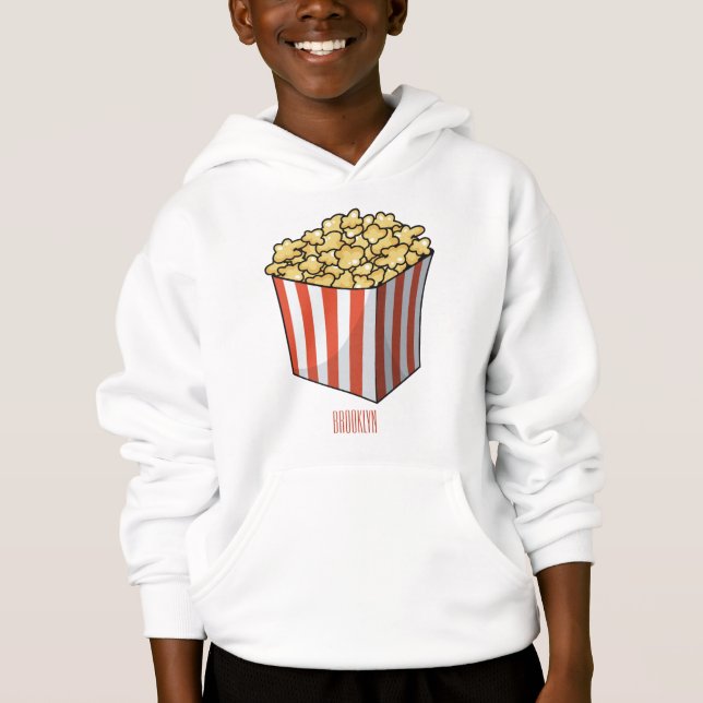 Popcorn-Cartoon-Abbildung Hoodie (Vorderseite)