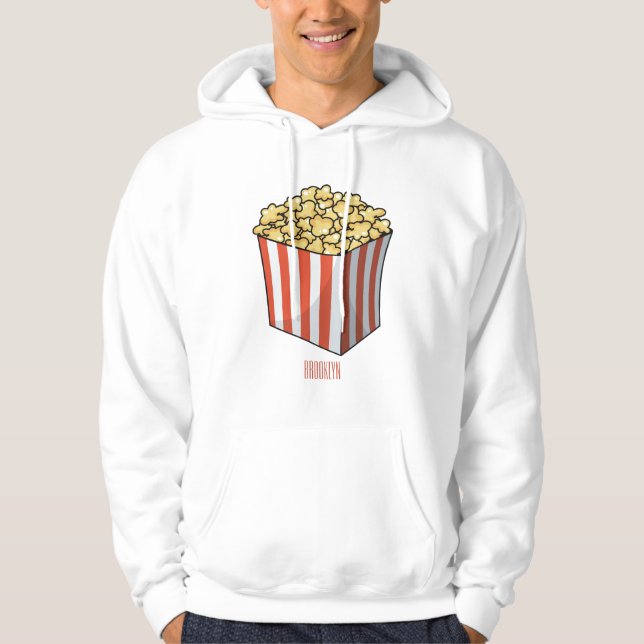 Popcorn-Cartoon-Abbildung Hoodie (Vorderseite)