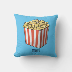 Popcorn-Cartoon-Abbildung Kissen