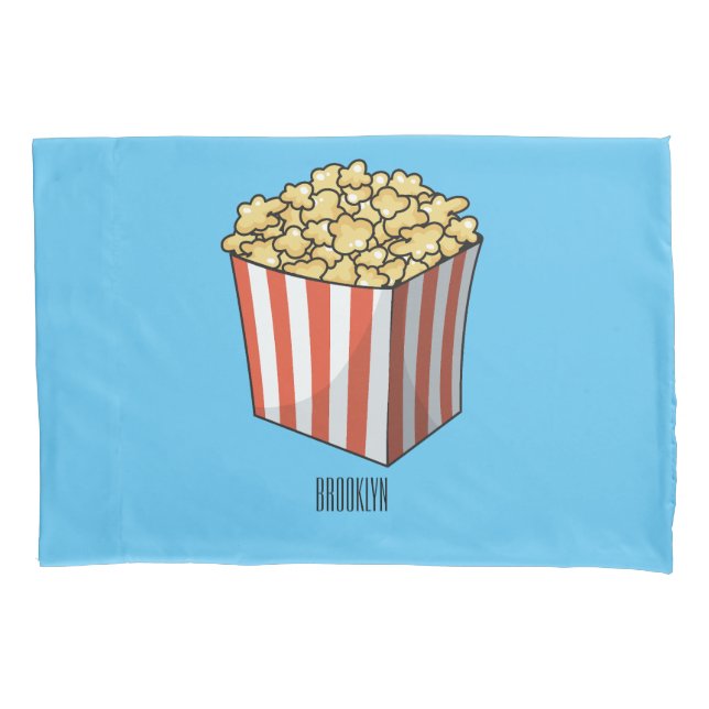 Popcorn-Cartoon-Abbildung Kissenbezug (Vorderseite)
