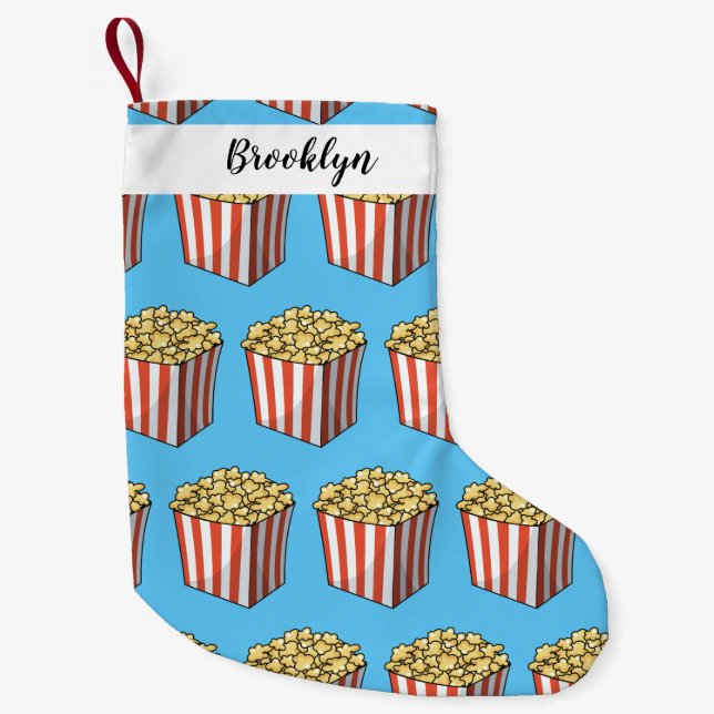 Popcorn-Cartoon-Abbildung Kleiner Weihnachtsstrumpf (Vorderseite)