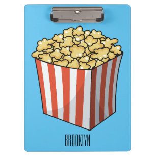 Popcorn-Cartoon-Abbildung Klemmbrett