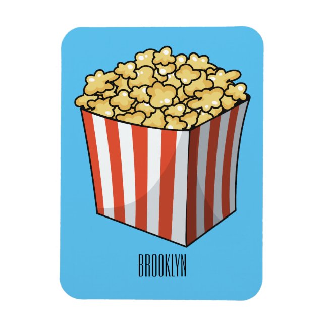 Popcorn-Cartoon-Abbildung Magnet (Vertikal)