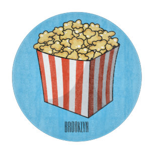 Popcorn-Cartoon-Abbildung Schneidebrett