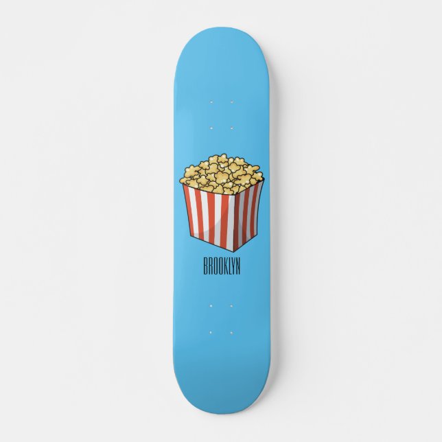 Popcorn-Cartoon-Abbildung Skateboard (Vorne)
