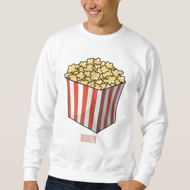 Popcorn-Cartoon-Abbildung Sweatshirt (Vorderseite)