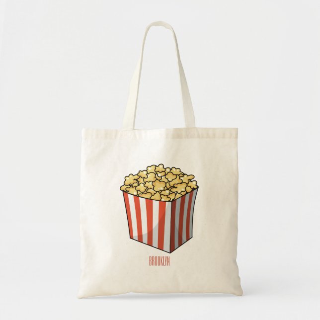 Popcorn-Cartoon-Abbildung Tragetasche (Vorne)