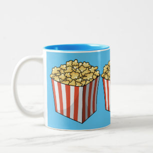 Popcorn-Cartoon-Abbildung Zweifarbige Tasse