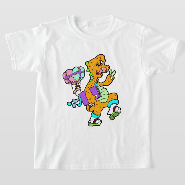 Popcorn das Flip-Flops-Dino T-Shirt (Ablage )