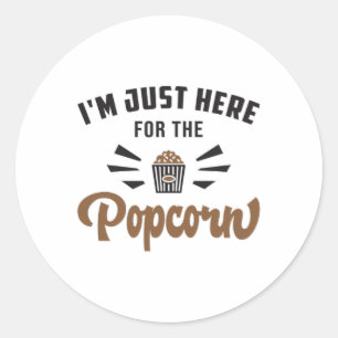 Popcorn Day Movie Pop Filmkinema Snack Idee Runder Aufkleber