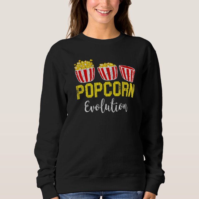 Popcorn Evolution Pop Corn Eater Graphic Sweatshirt (Vorderseite)