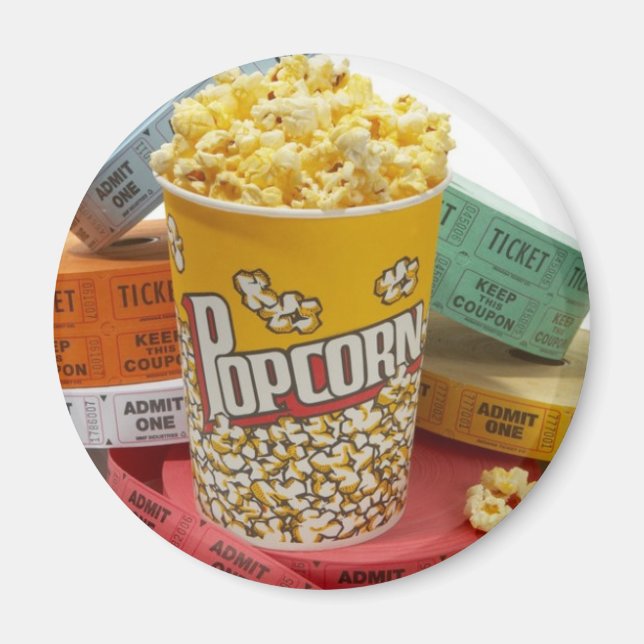 Popcorn & Film Tickets Magnet (Vorne)