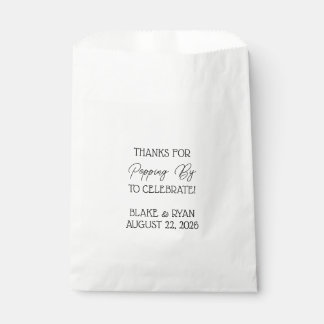 Popcorn-Gefälligkeitstaschen: Danke für Popping By Geschenktütchen