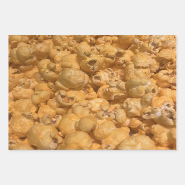 Popcorn Geschenkpapier Set (Vorderseite)