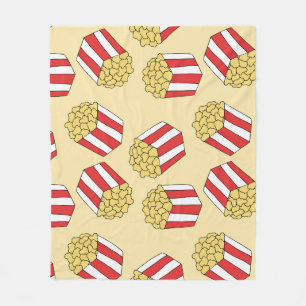 Popcorn handgezeichnet, farbenfrohe, nahtlose Must Fleecedecke