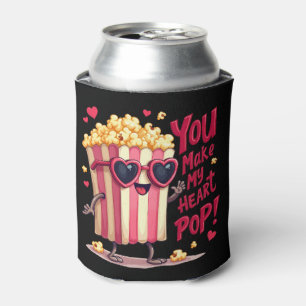 Popcorn-Herz-Pop-Valentins-Design Dosenkühler