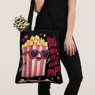 Popcorn-Herz-Pop-Valentins-Design Tasche