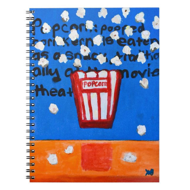 Popcorn in der Luft Notizblock (Vorderseite)