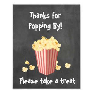 Popcorn-Kino-Duschgeschenk-Schild Fotodruck