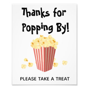 Popcorn-Kino-Hochzeitsdusche-Süßigkeiten-Schild Fotodruck