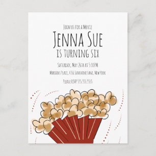 Popcorn-Kino- Outdoor-Party-Geburtstag  Postkarte