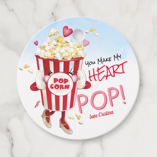 Popcorn Liebe Funny Geschenkanhänger (Vorderseite)