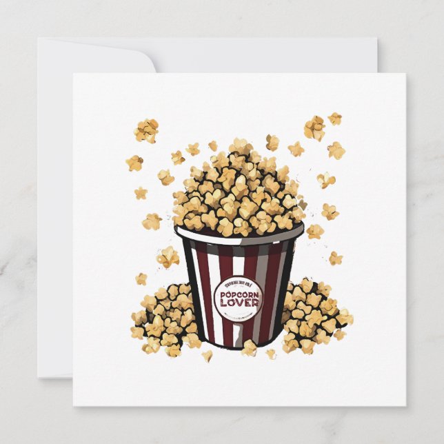 Popcorn Lover Einladung (Vorderseite)