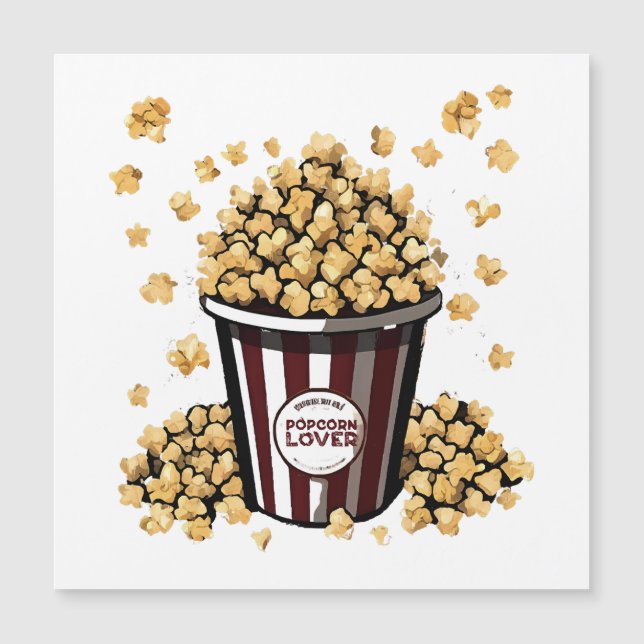 Popcorn Lover Magnetkarte (Vorderseite)